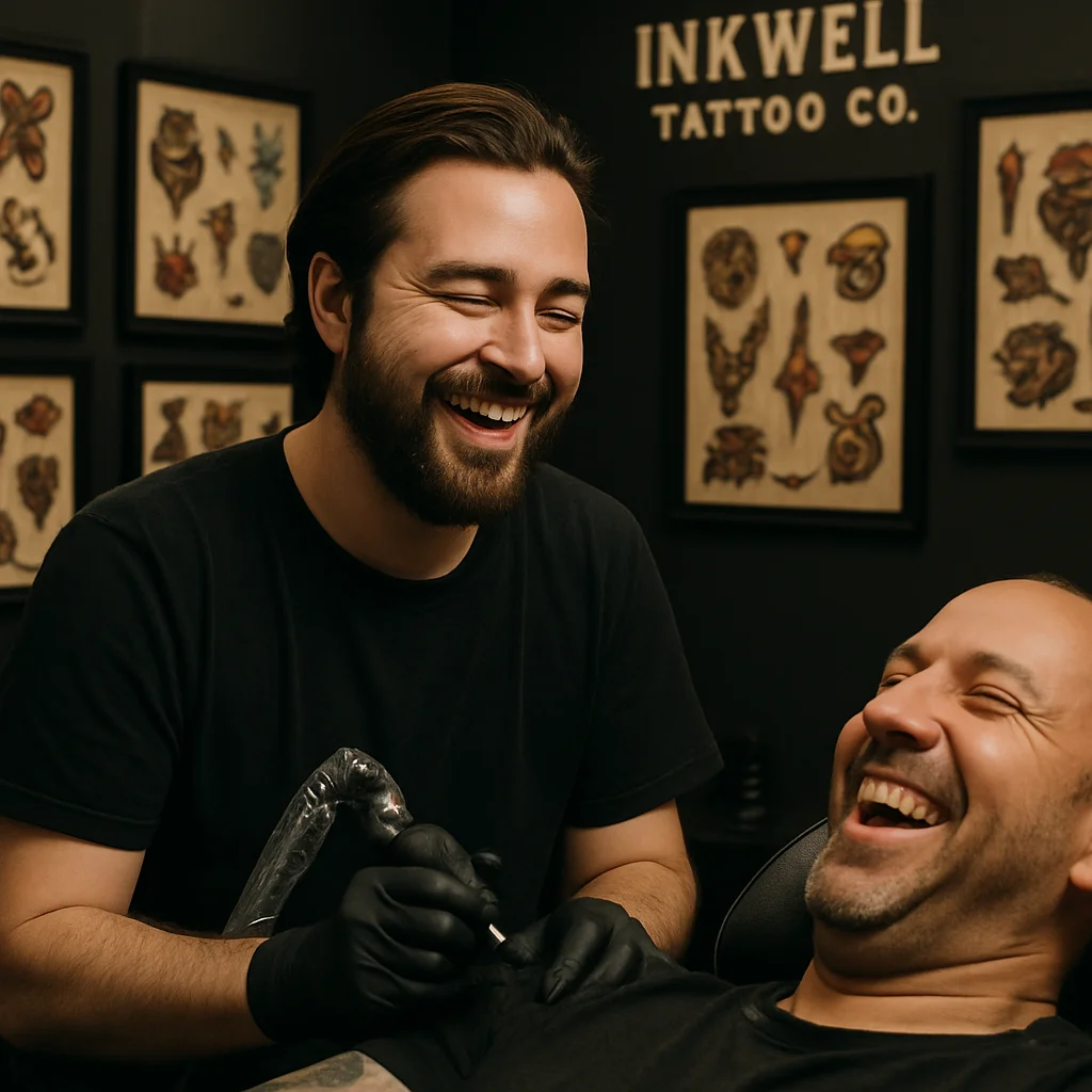 Fresh fine-line tattoo